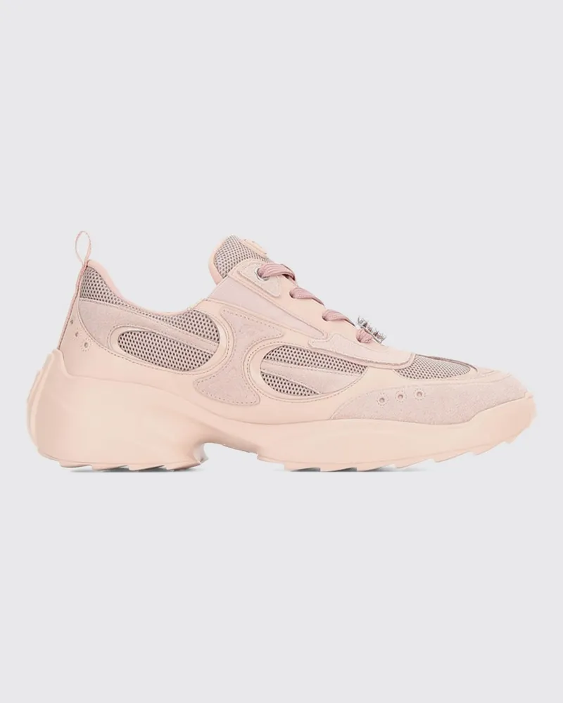 Roger Vivier Viv' On The Run Sneaker aus Leder und Mesh mit Chunky-Sohle Pink