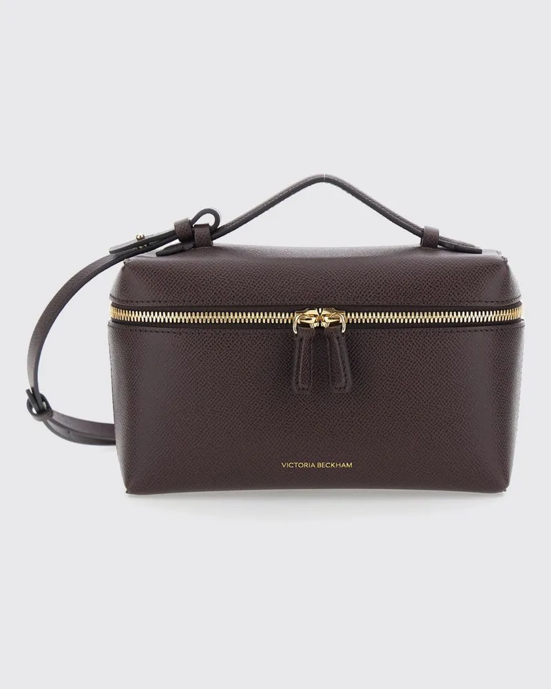 Victoria Beckham Dorian Mini-Handtasche aus genarbtem Kalbsleder Burgunderrot
