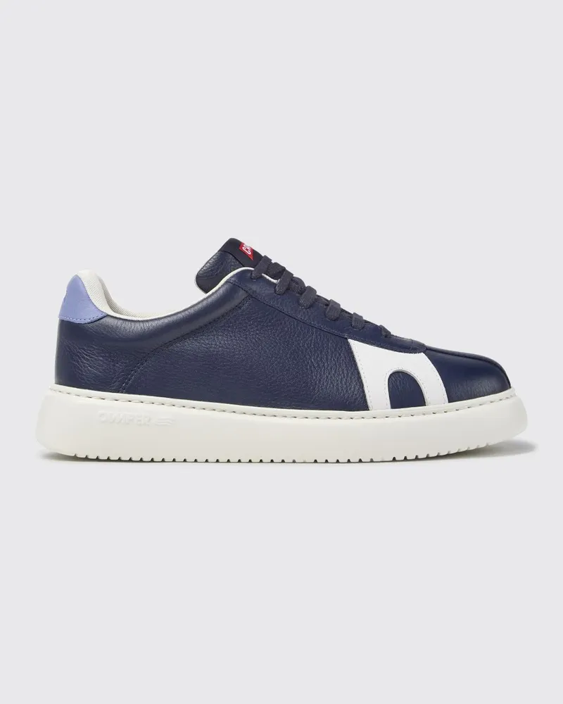 Camper Twins Low-Top-Sneaker aus Glattleder mit kontrastierendem Logo Blau