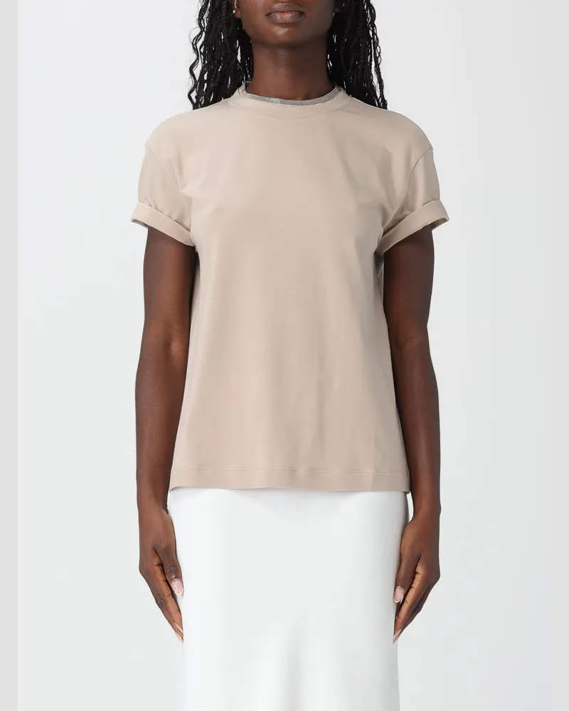 Brunello Cucinelli T-shirt damen Beige