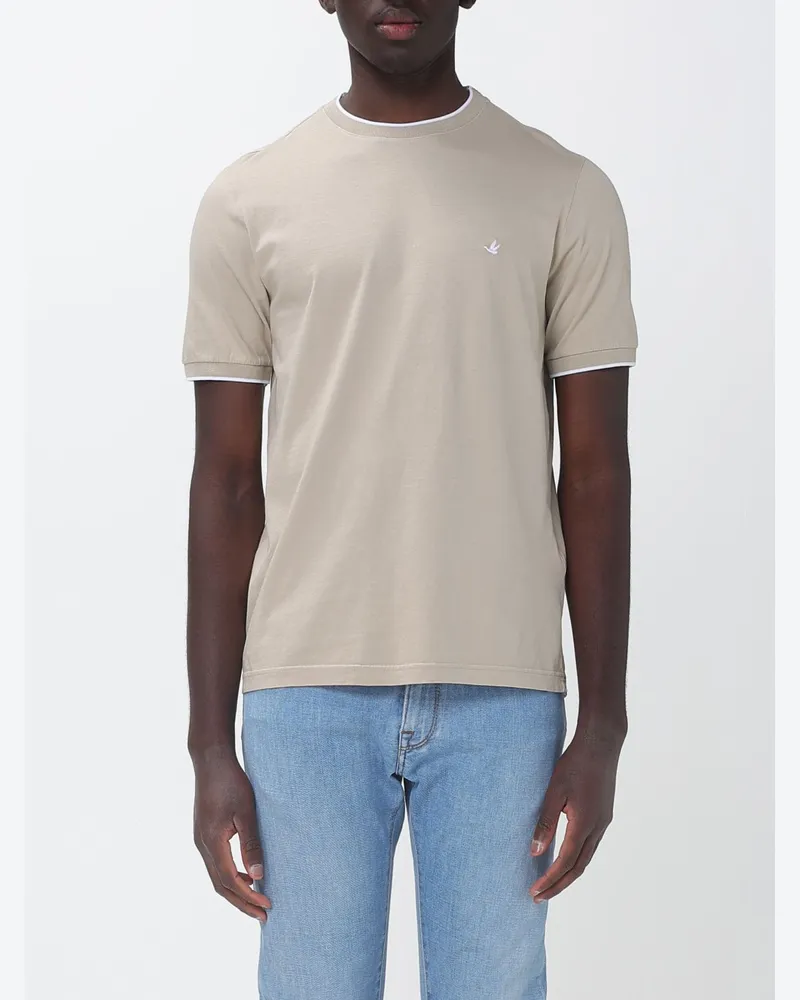 Brooksfield Baumwoll-T-Shirt Kaki