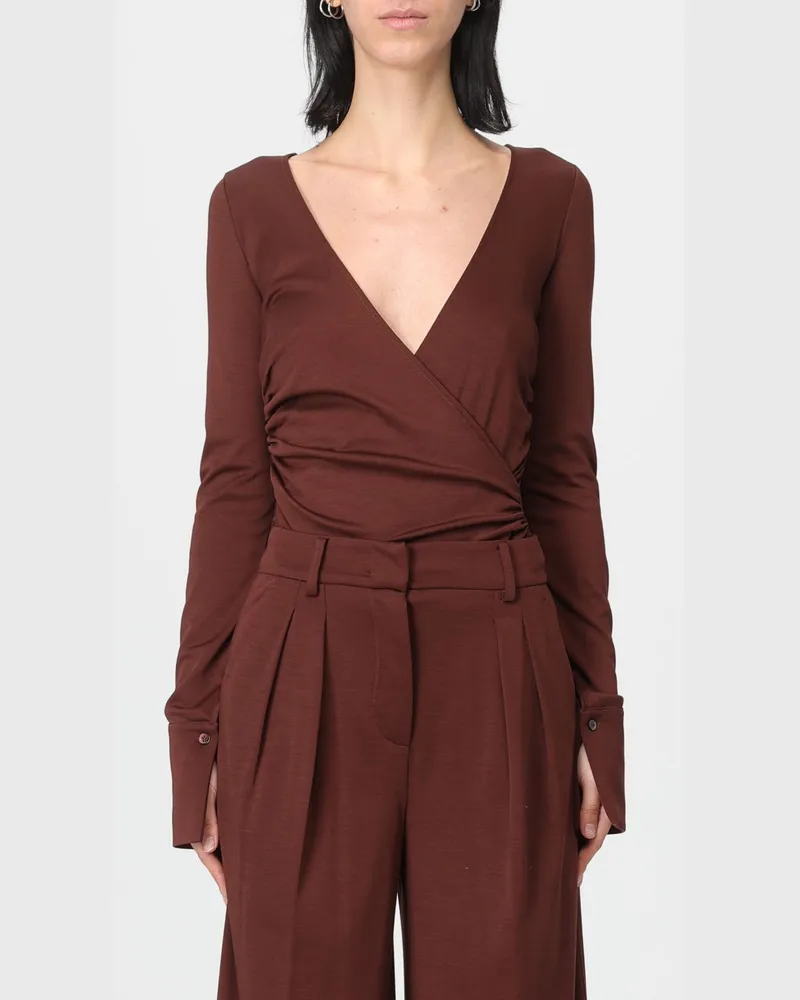 Max Mara Top damen Burgunderrot