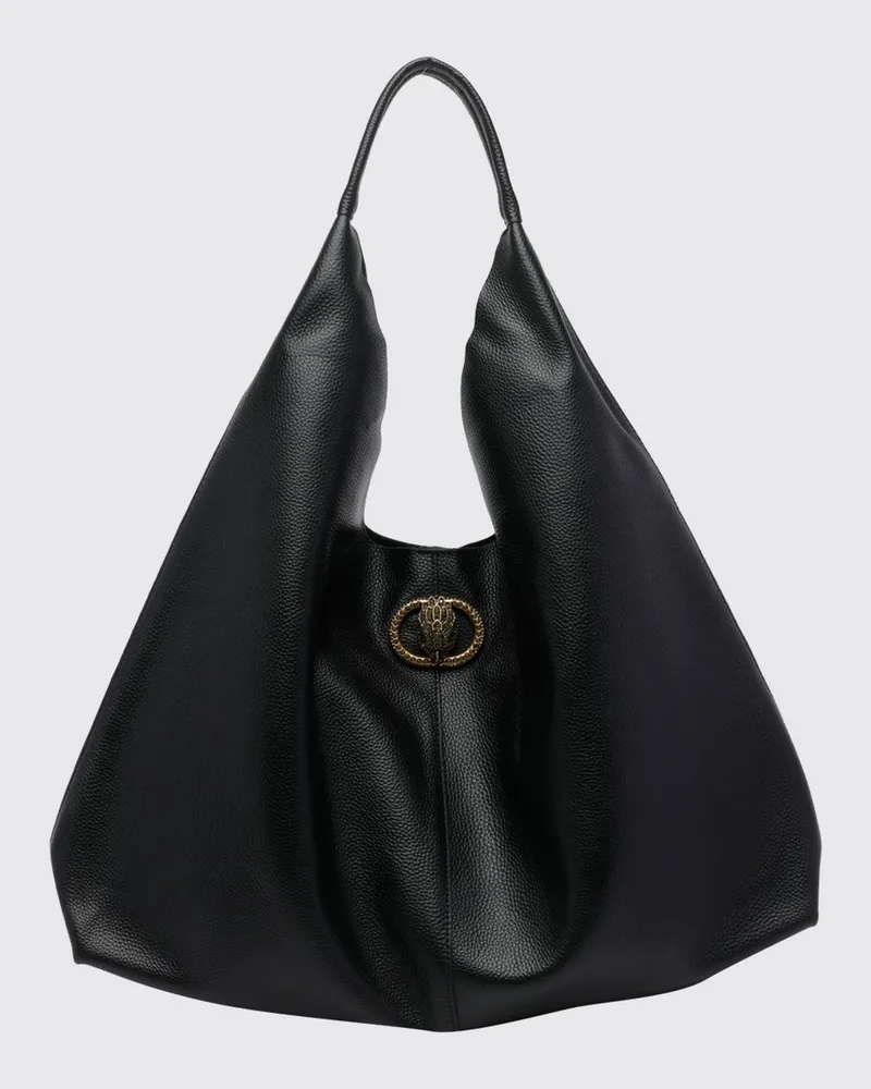 Kurt Geiger Große Hobo-Tasche Chelsea aus genarbtem Kalbsleder Schwarz