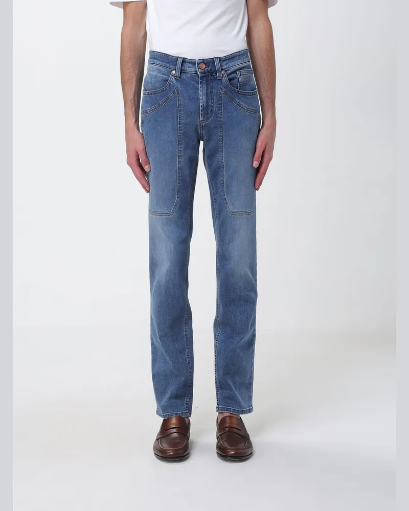 Jeckerson Slim Fit Stretch-Jeans aus Denim Hellblau