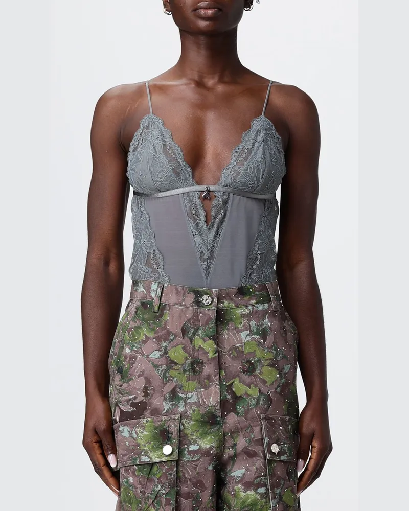 Patrizia Pepe Spitzenbody Grau