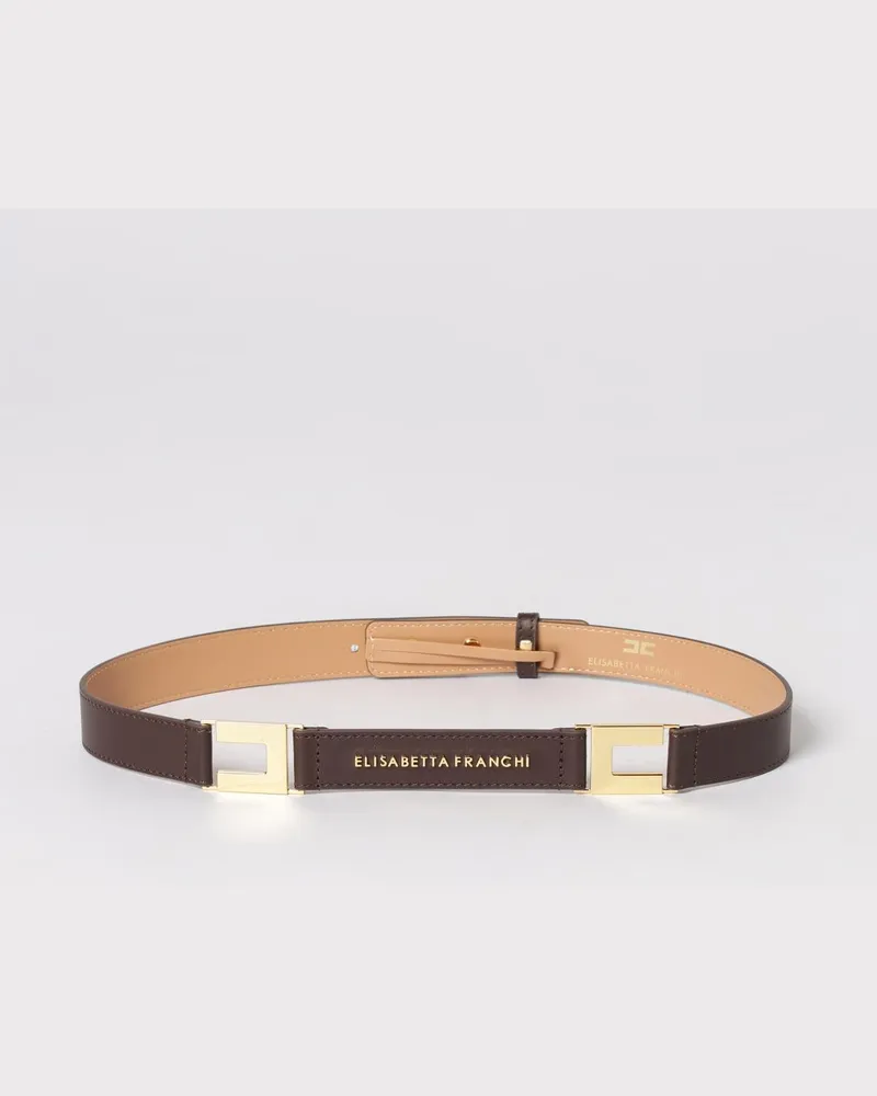 Elisabetta Franchi Gürtel damen Kakao
