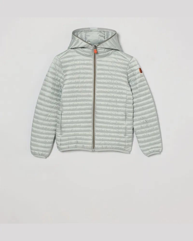 Save The Duck Daunenjacke aus Nylon mit Kapuze Silber