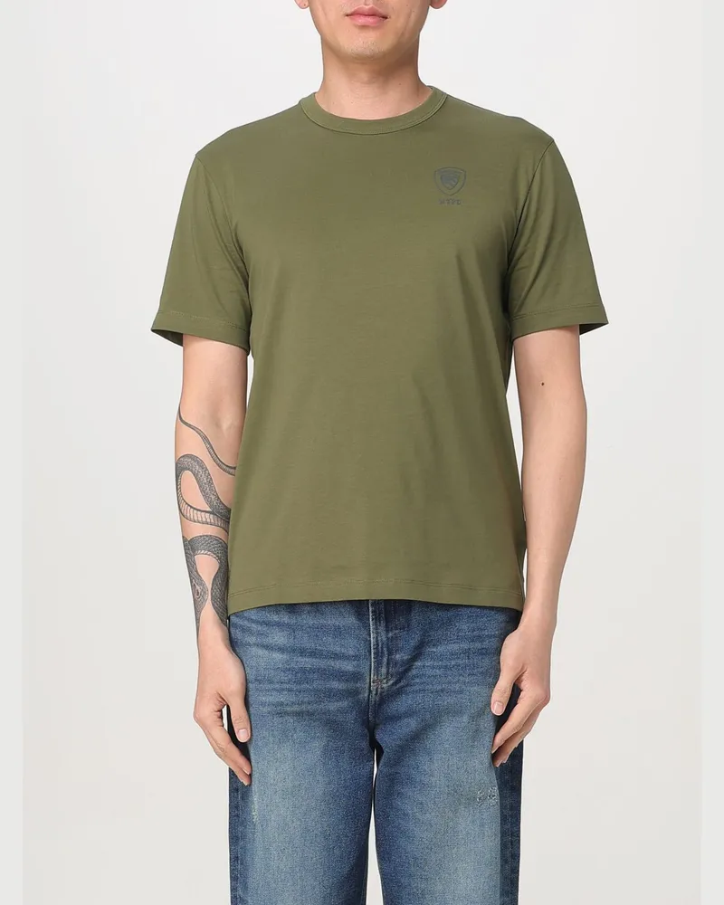 Blauer T-shirt herren Grün