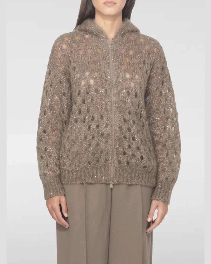 Brunello Cucinelli Strickjacke damen Braun
