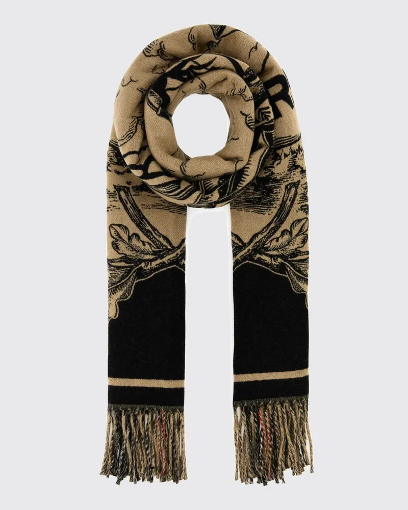 Burberry Wendbarer Kaschmirschal mit Logo-Print und Fransen Bunt