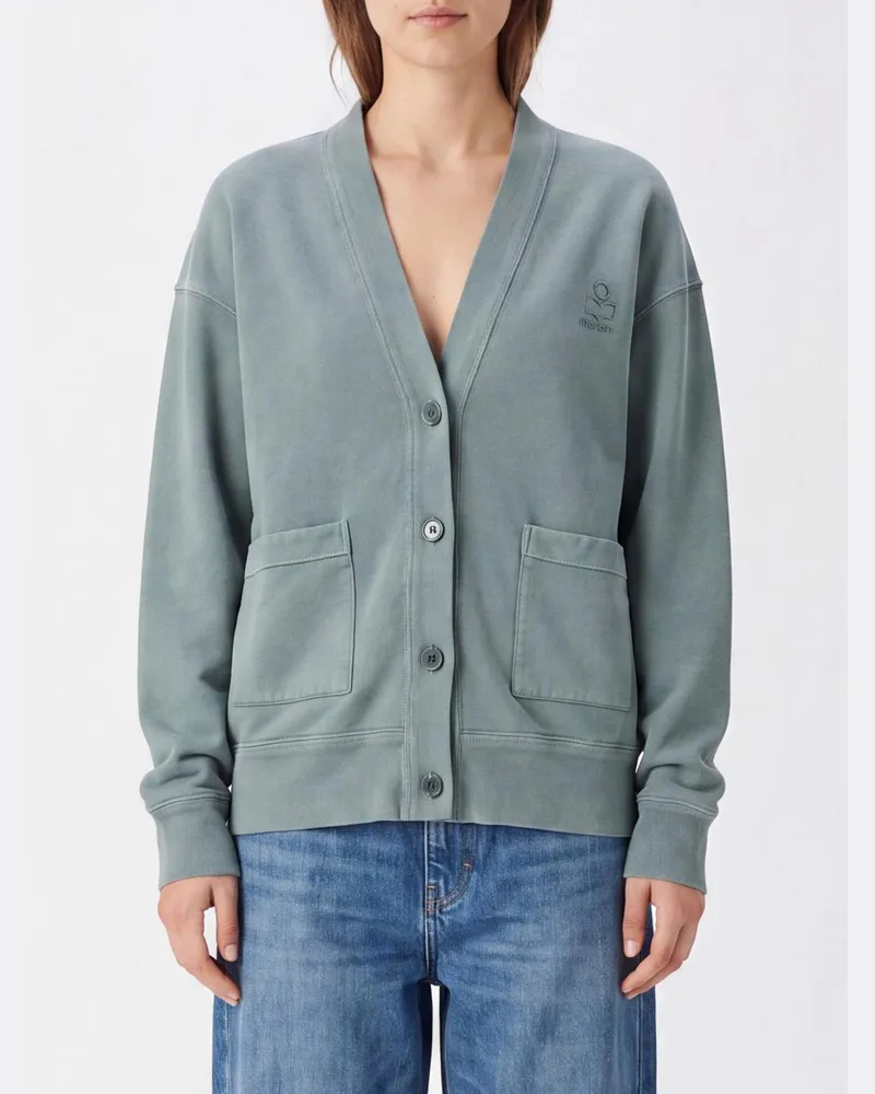 Étoile Isabel Marant Relaxed-Fit Cardigan mit V-Ausschnitt von aus Baumwollmischung Grün