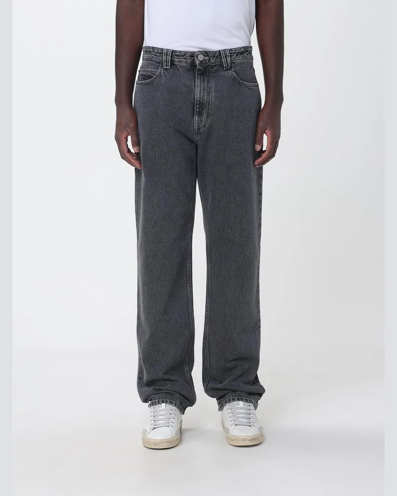 Ferrari Wide-Leg Jeans aus Baumwolldenim Grau