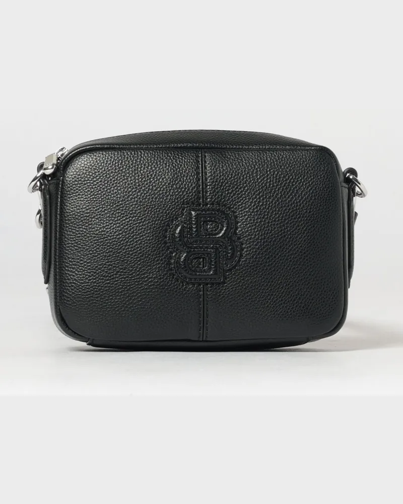 HUGO BOSS Tasche aus genarbtem Kunstleder Schwarz