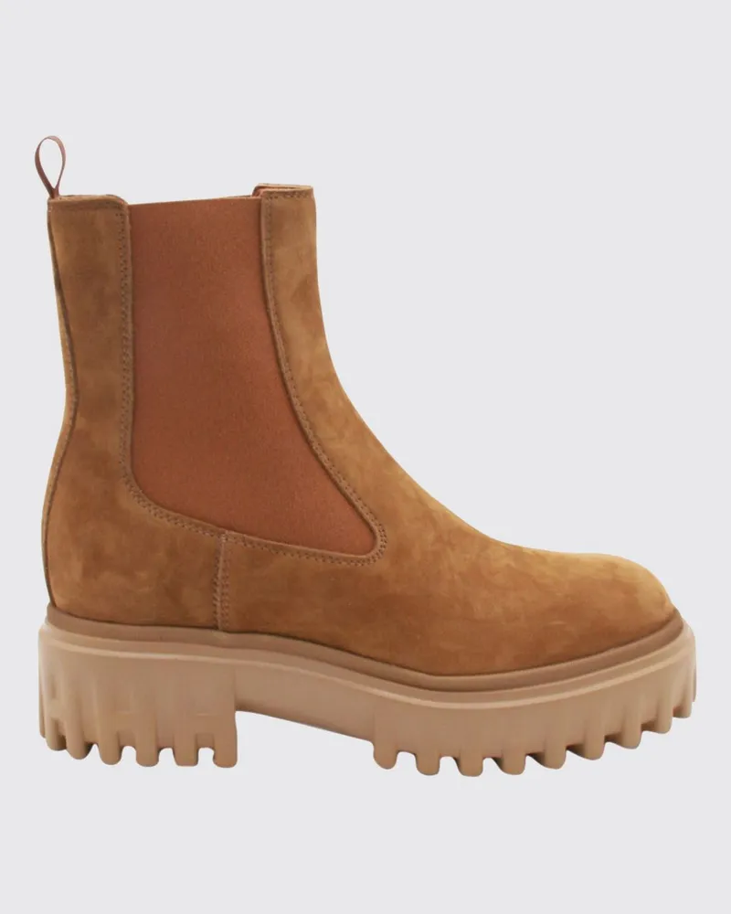 Hogan Flache stiefeletten damen Braun