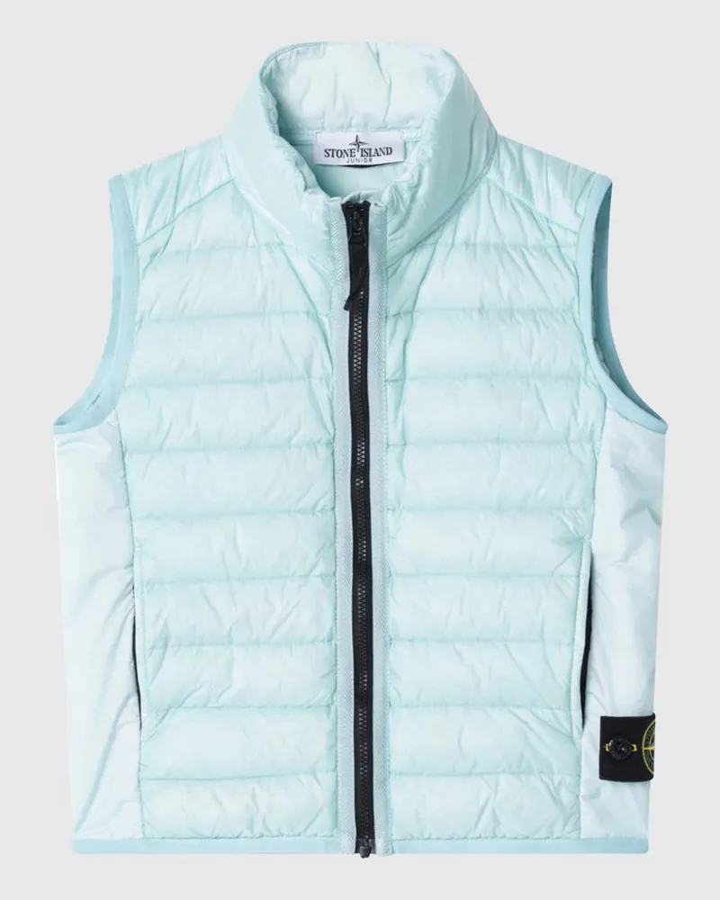 Stone Island Gesteppte Nylon-Weste Hellblau