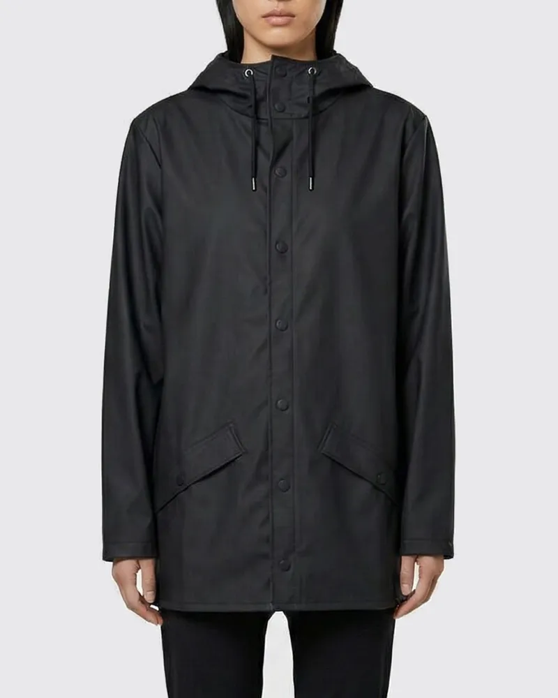 RAINS Jacke damen Schwarz