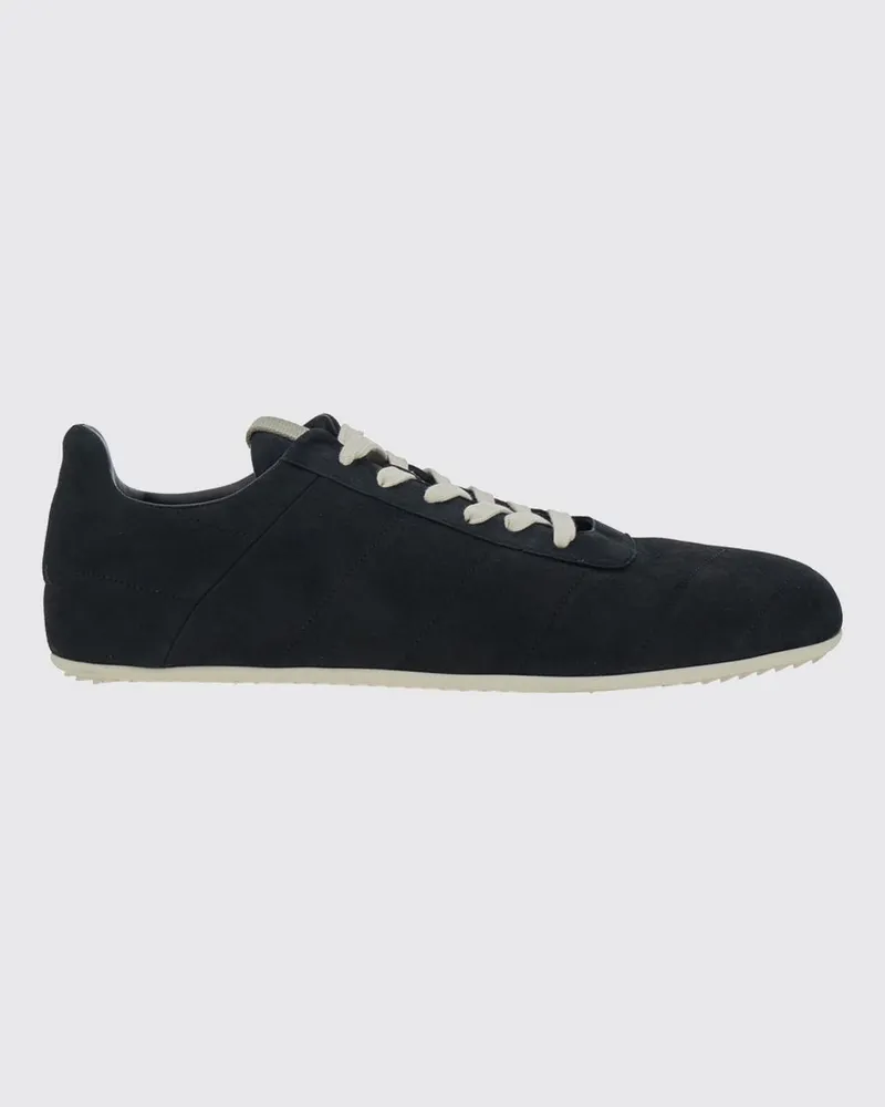 Rick Owens Low-Top-Sneaker aus Veloursleder mit Gummisohle Schwarz