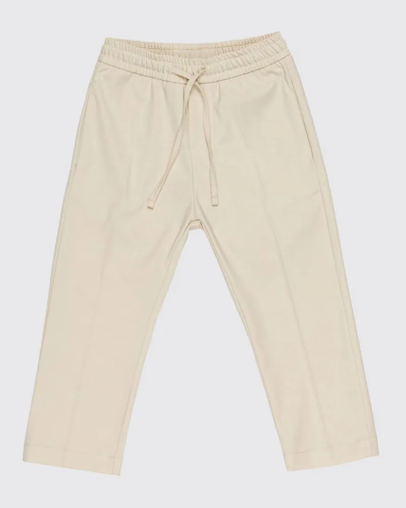 Manuel Ritz Baumwollhose mit Kordelzug Beige