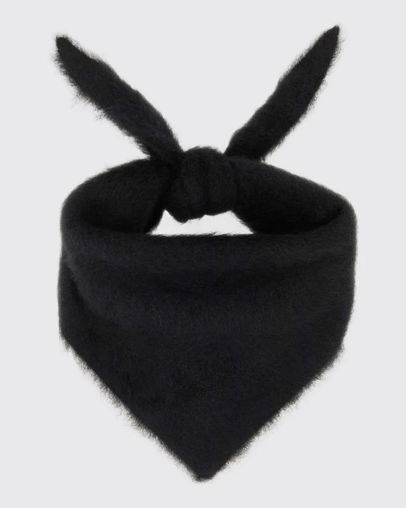 Uma Wang Dreieckstuch aus Alpakawolle-Nylon-Mischung Schwarz