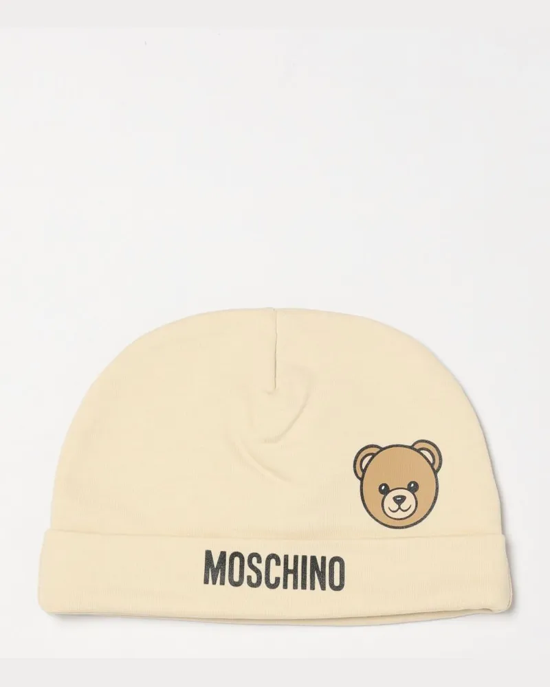 Moschino Baumwollhut mit Logo Beige