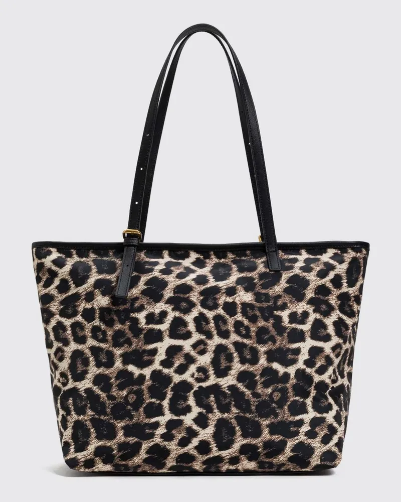 Twin-Set Ausgestellte Tote-Bag von aus Polyester mit Animal-Print Bunt