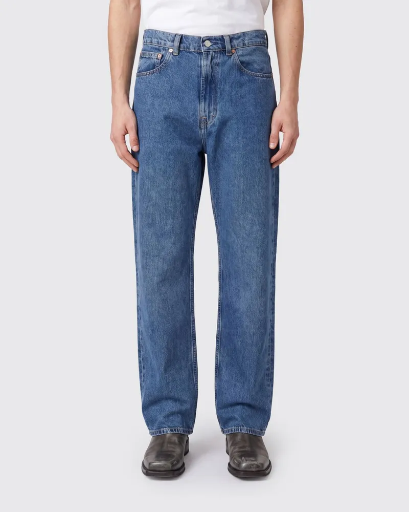 Our Legacy Third Cut Jeans von mit mittlerer Leibhöhe und geradem Schnitt aus Baumwolldenim Blau