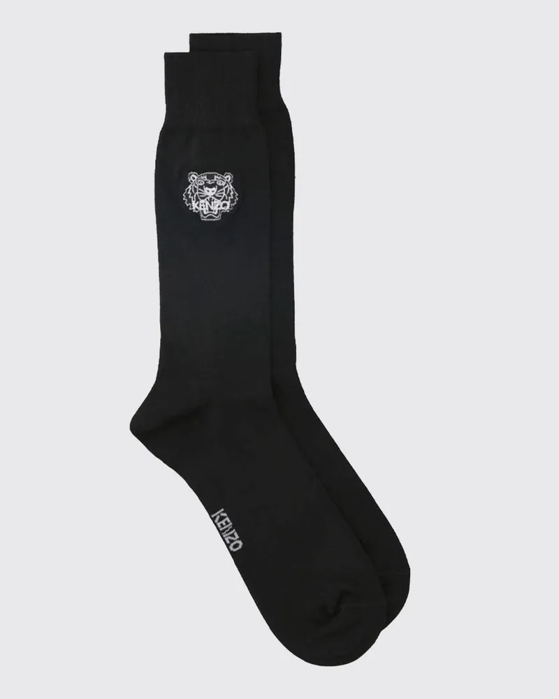 Kenzo Baumwollsocken mit Tiger--Paris-Logo Schwarz