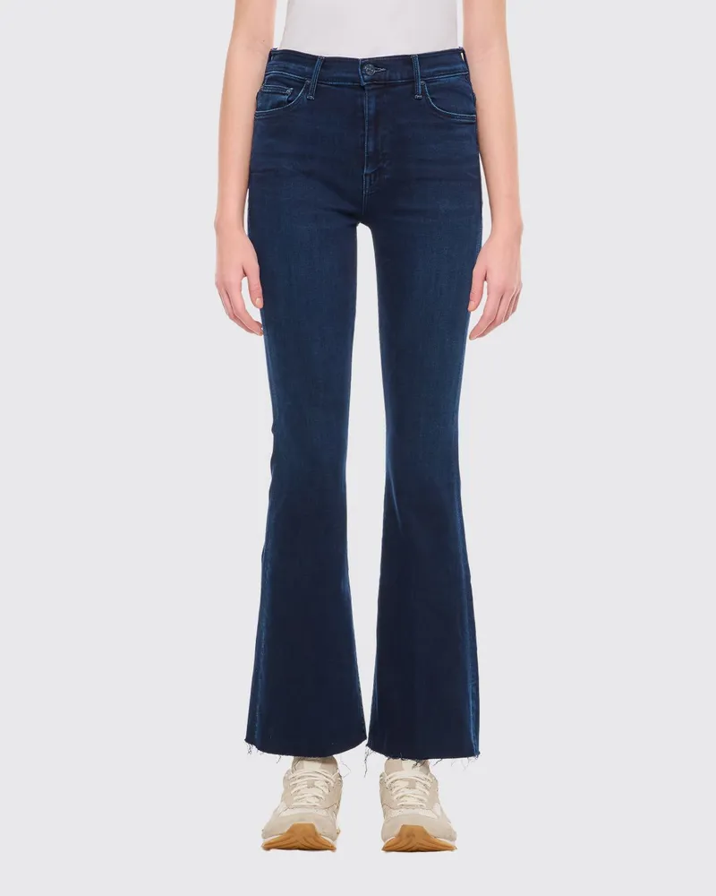 Mother The Weekender Fray High-Waist Flared Jeans aus Stretch-Denim Denim
