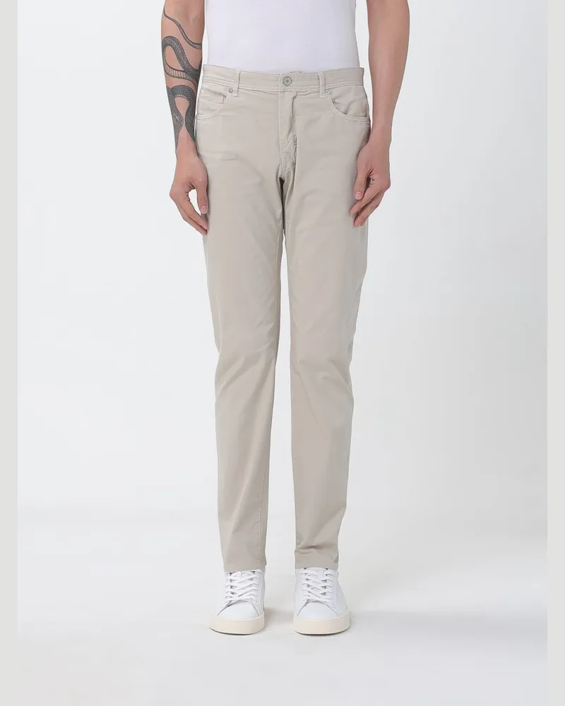 Brooksfield Schmal geschnittene Baumwollhose Beige