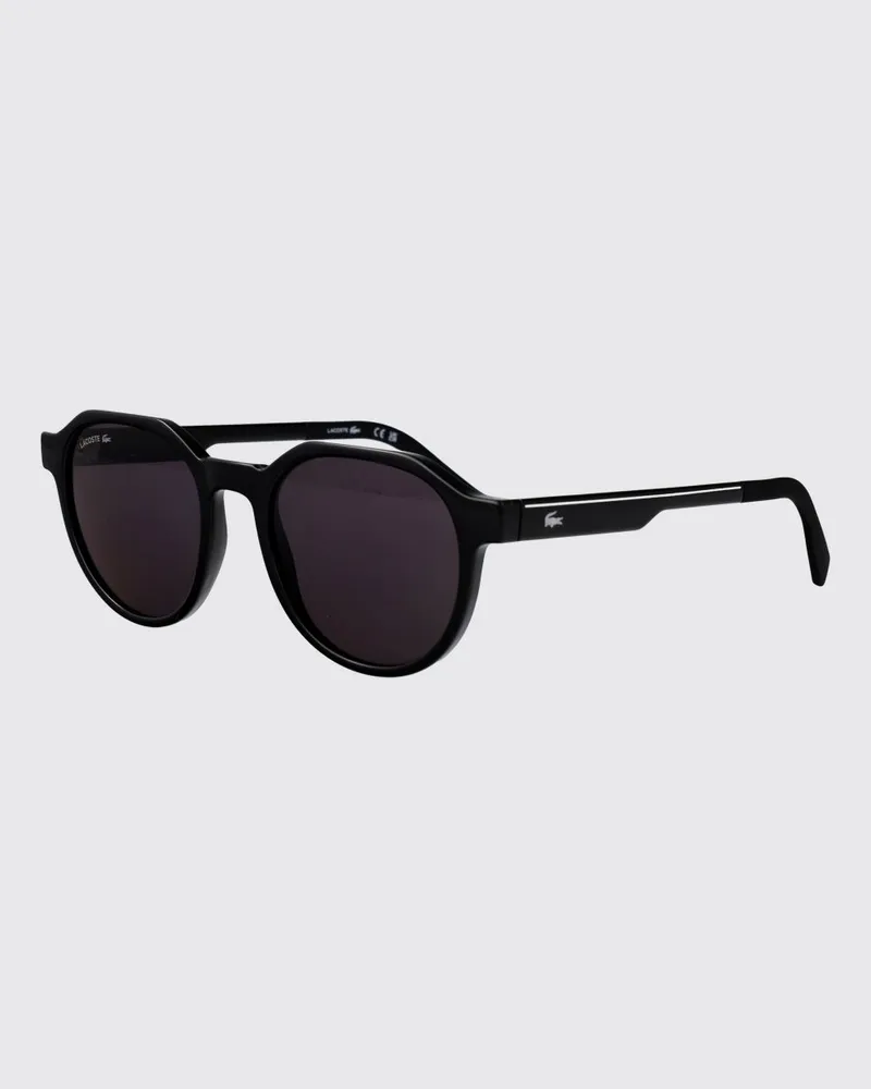 Lacoste Aviator-Sonnenbrille von aus Acetat in Schildpattoptik mit Monogramm-Logo Schwarz