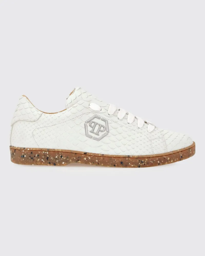 Philipp Plein Sneakers aus Pythonleder Weiß