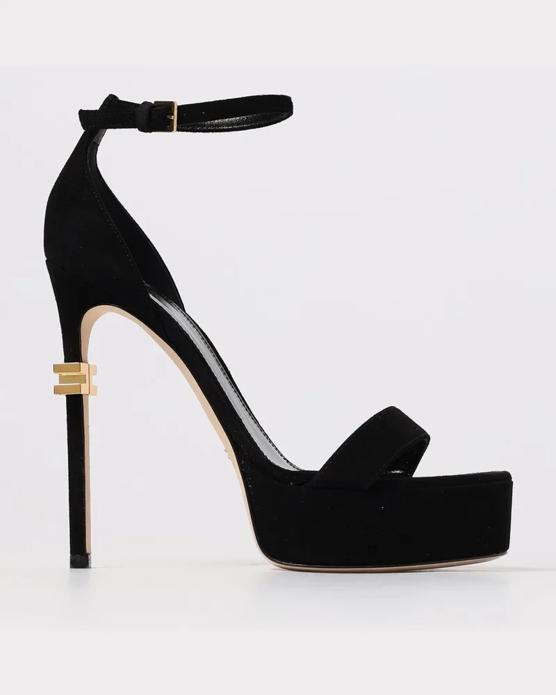 Elisabetta Franchi Flache sandalen damen Schwarz