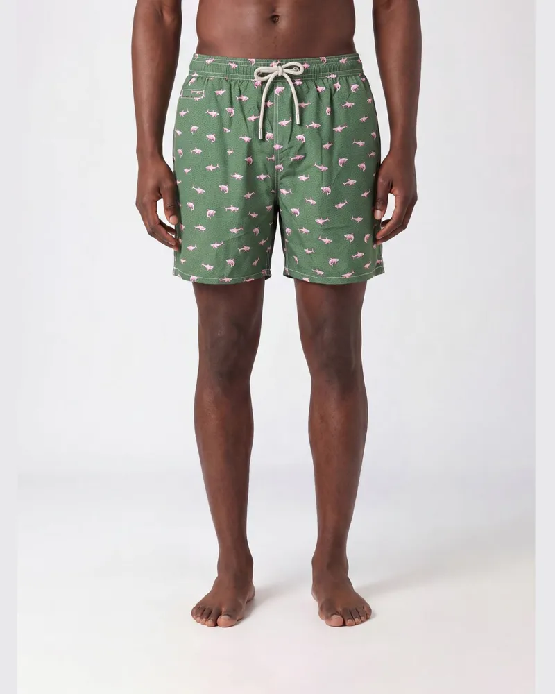 MC2 Saint Barth Bedruckte Boxer-Badehose Olive