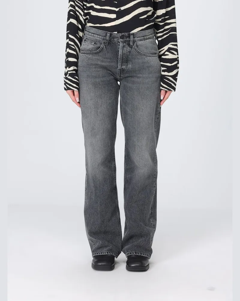 Dondup Mid-Rise Flared Jeans aus Baumwolldenim Schwarz