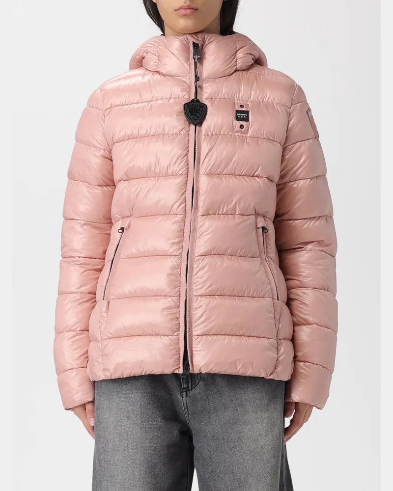 Blauer Jacke damen Pink