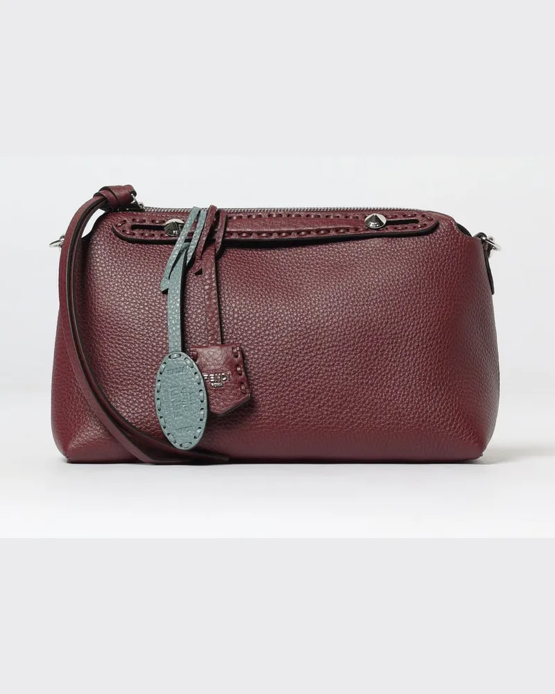 Fendi Schultertasche damen Burgunderrot