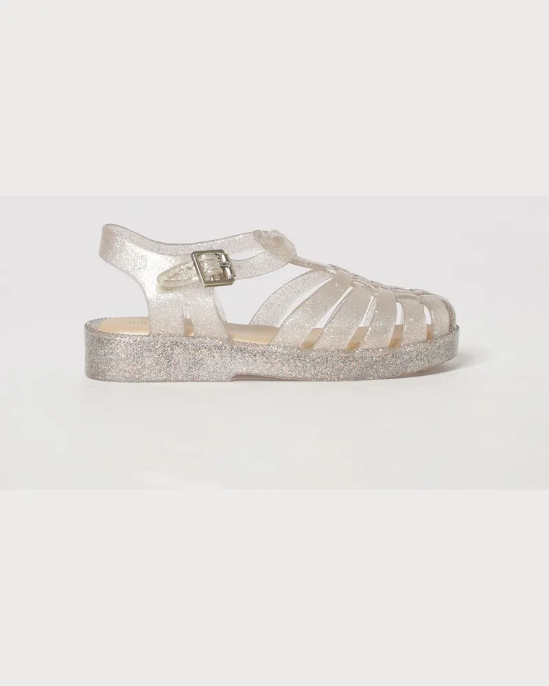 Melissa Possession Glitzer-PVC Fischer-Sandalen für Kinder Beige