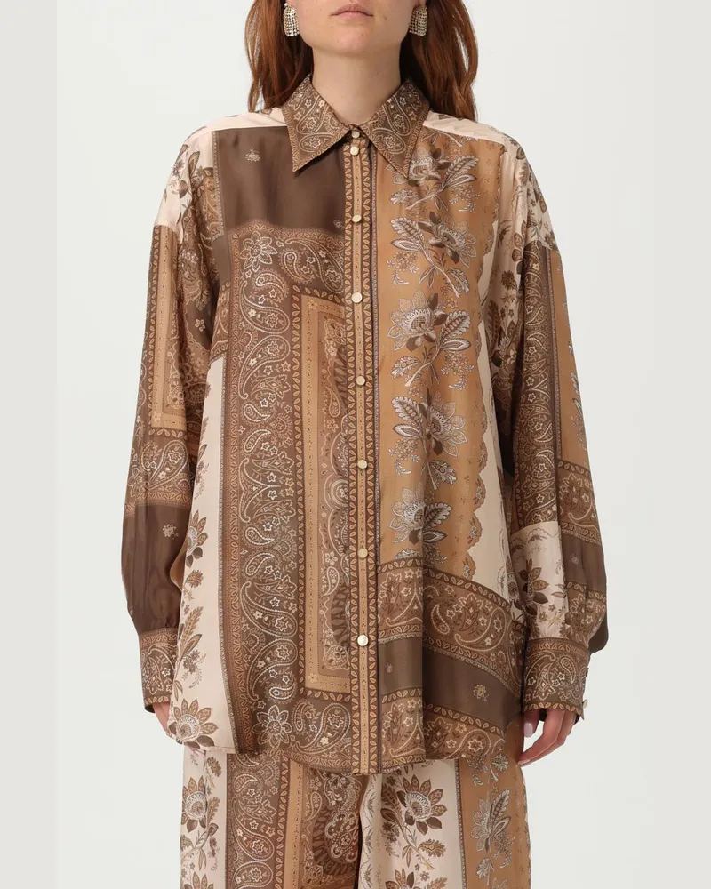 Zimmermann Hemdbluse damen Braun