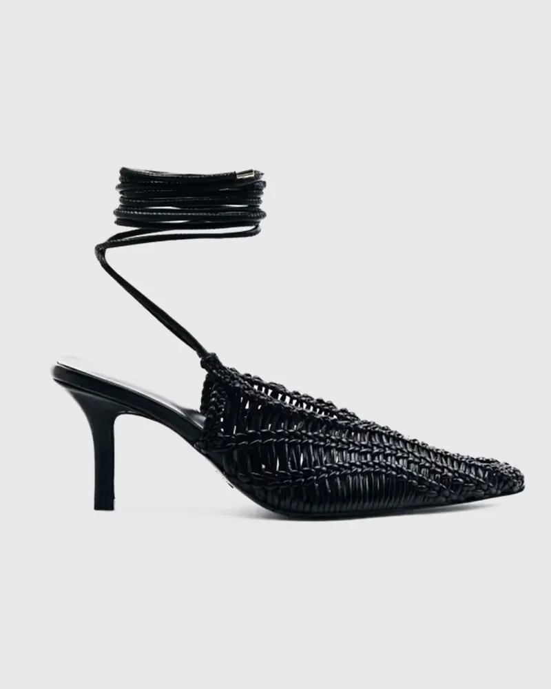 Patrizia Pepe Pumps aus geflochtenem Leder Schwarz