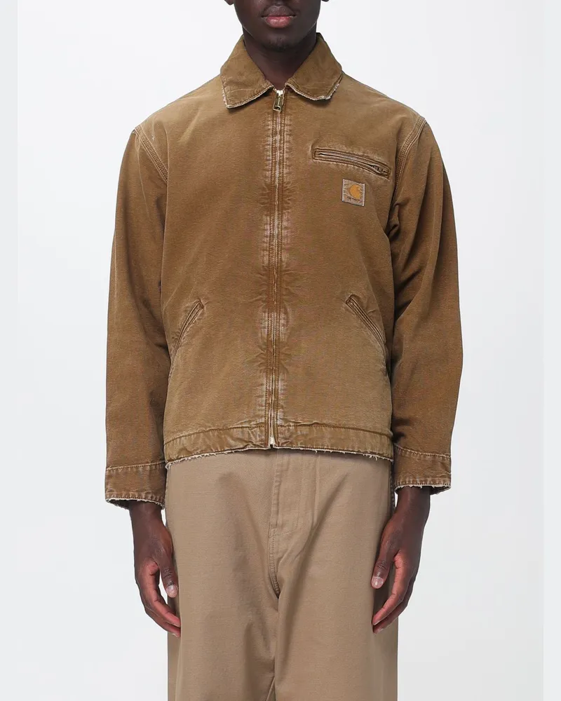 Carhartt WIP OG Detroit Baumwolljacke mit Reißverschluss und Logo-Patch Braun