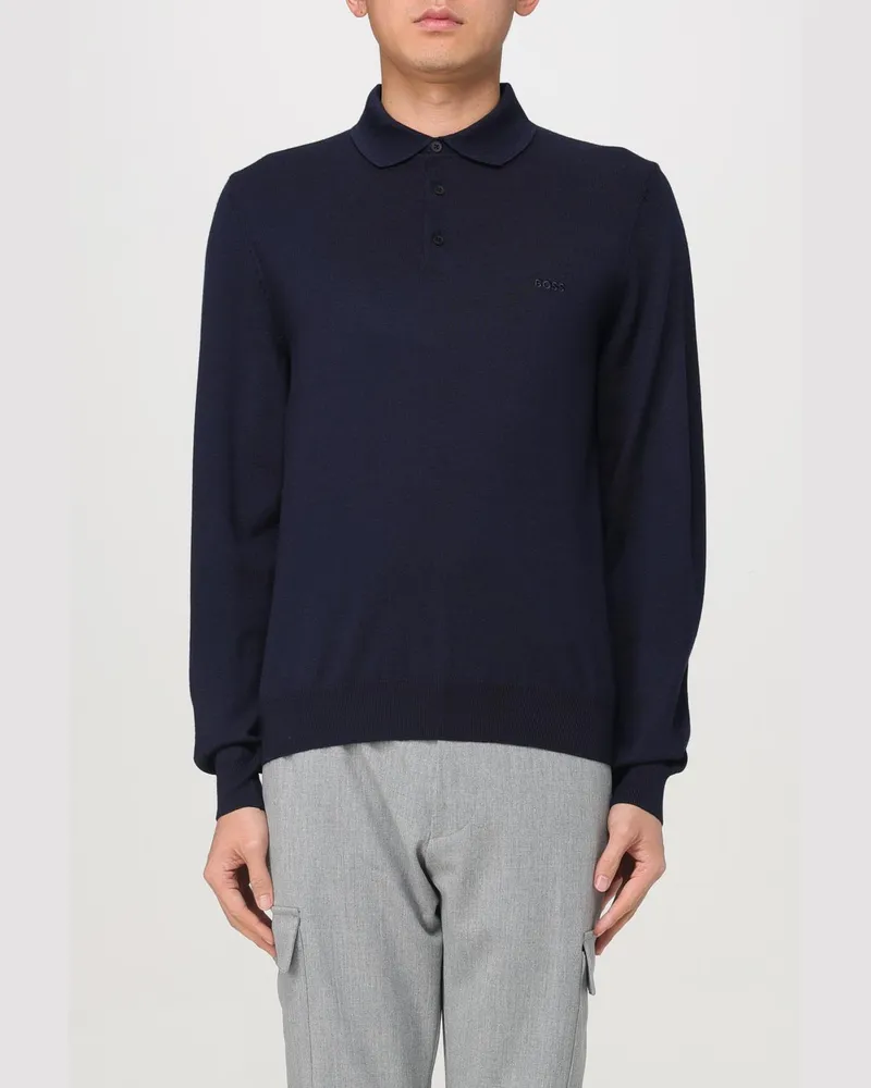 HUGO BOSS Pullover Blau