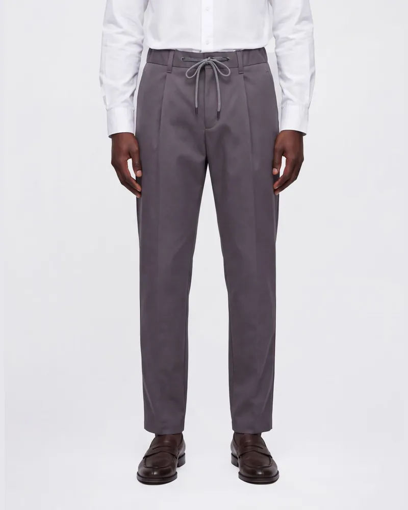 Herno Slim-Fit-Hose von aus Baumwolle mit Kordelzug und Gürtelschlaufen Braun