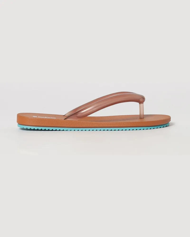 Melissa Airflow Zehentrenner-Sandalen aus PVC mit niedrigem Absatz Braun