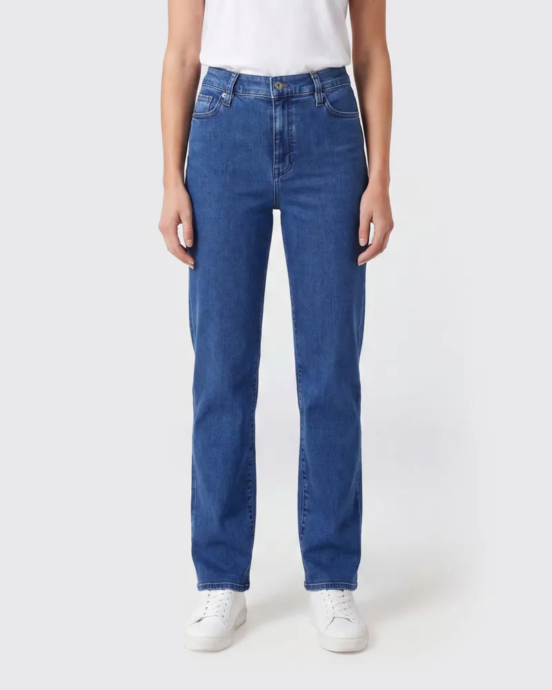 Frame Denim Wide-Leg Jeans aus Denim Stone