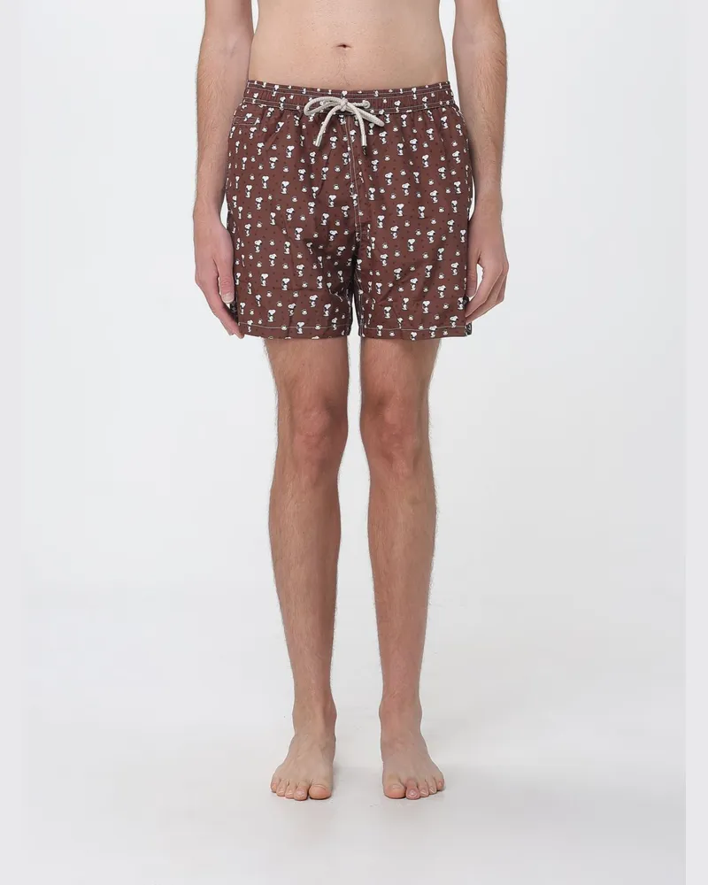 MC2 Saint Barth Bedruckte Boxer-Badehose Braun