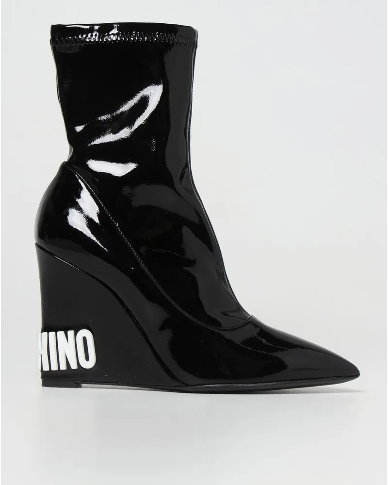 Moschino Flache stiefeletten damen Schwarz