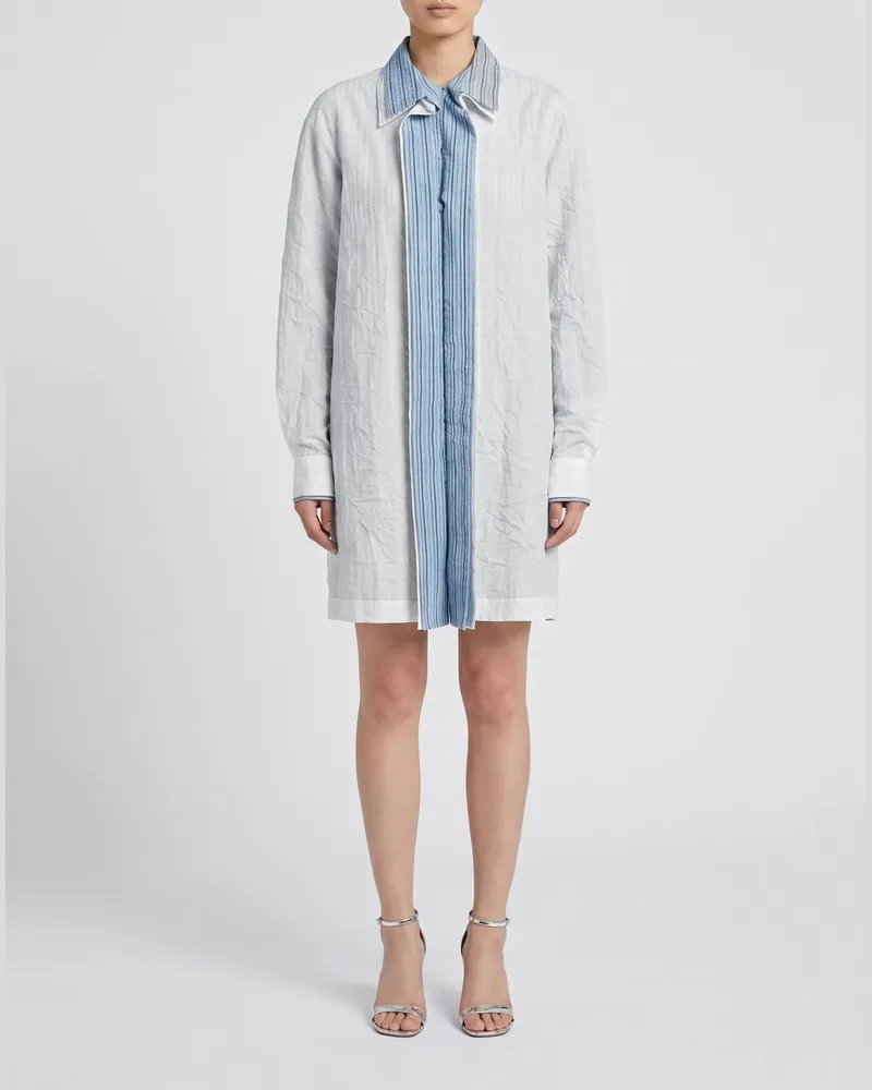 Loewe Baumwoll-Hemdblusenkleid Weiß