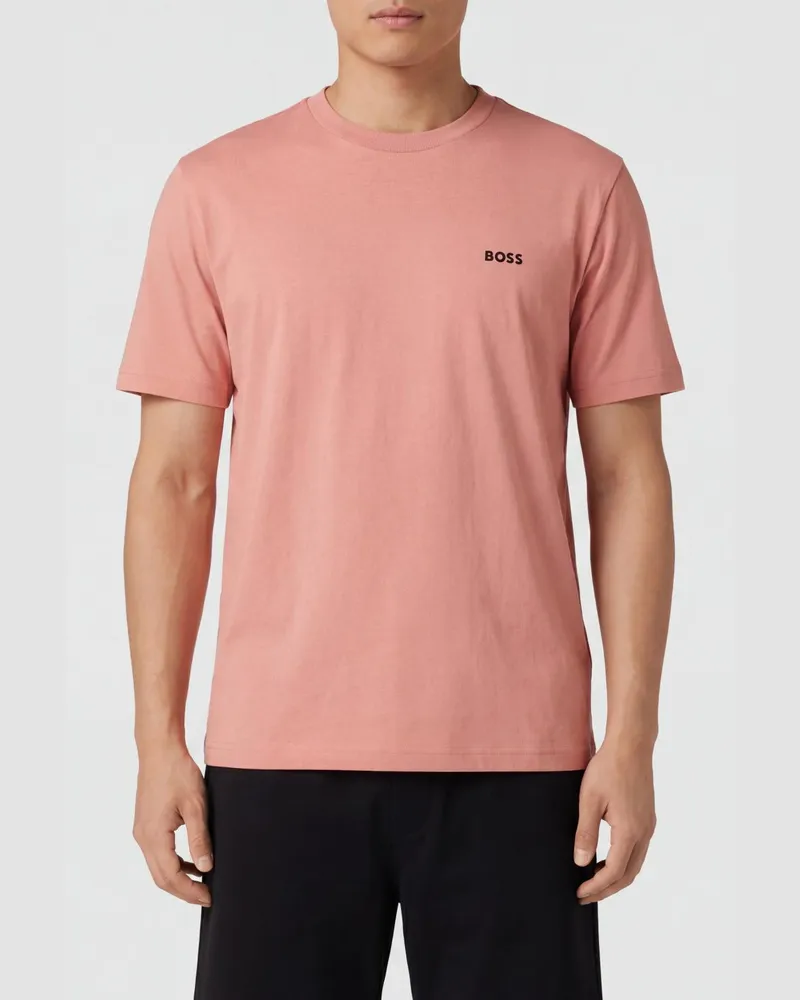 HUGO BOSS Baumwoll-T-Shirt mit Logo Pink