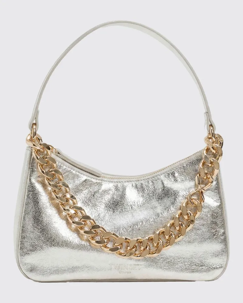 Twin-Set Schultertasche damen Silber