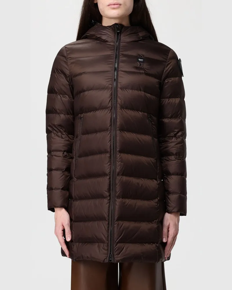 Blauer Jacke damen Braun